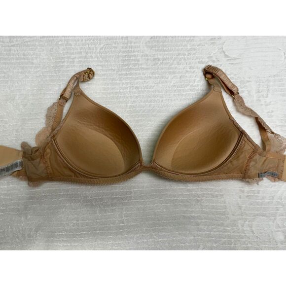 STELLA MCCARTNEY Smooth & Lace Wireless Contour Bra, Padded, Nude, 32DD(E) - Picture 7 of 11
